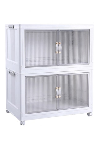Armoire à roulettes - 45 x 27 x 81 cm - Blanc
