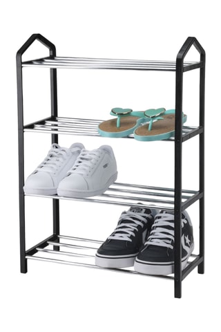 Meuble à chaussures - 4 niveaux - Noir