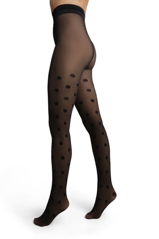 Collant chaud effet transparent Thermo - Noir