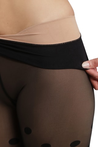 Collant chaud effet transparent Thermo - Noir