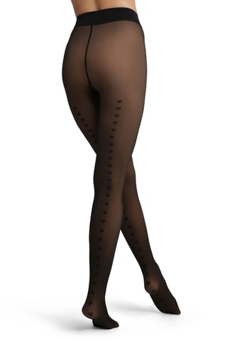 Collant chaud effet transparent Thermo - Noir