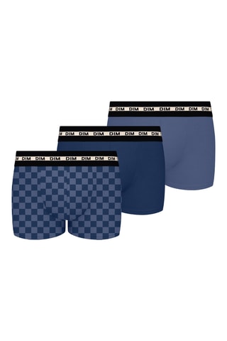 3 boxers Fashion coton stretch - Bleu
