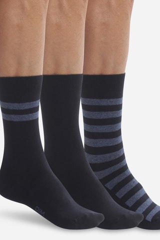 12 paires de chaussettes Coton Style - Noir et gris