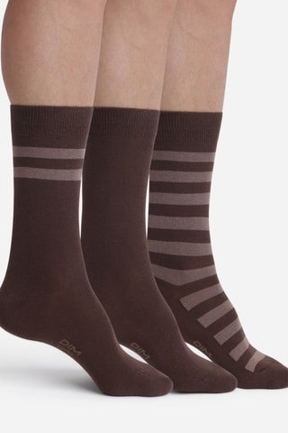 12 paires de chaussettes Coton Style - Marron