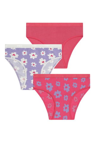 3 culottes Pocket Coton - Rose et violet