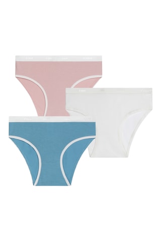 3 culottes Pocket Eco  - Rose, blanc et bleu