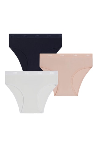3 culottes Pocket Eco  - Noir, blanc et beige