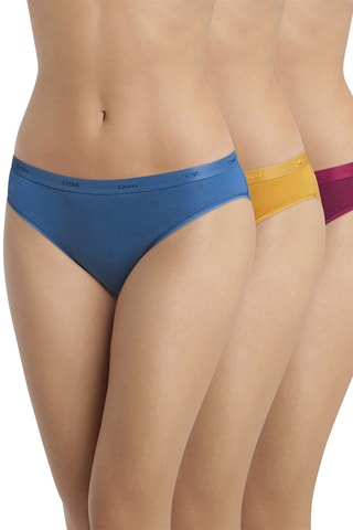 3 culottes Pocket Eco  - Bleu, jaune et bordeaux