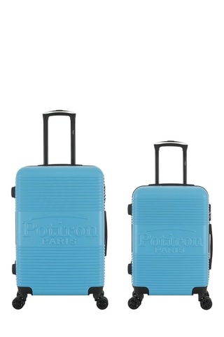 Valise cabine et valise semaine Paris (S/M) - 57,5/67,5 cm - Turquoise