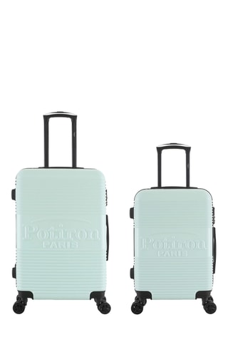 Valise cabine et valise semaine Paris (S/M) - 57,5/67,5 cm - Vert