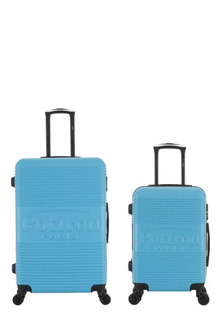 Valise cabine et valise grand volume Paris (S/L) - 57,5/77,5 cm - Turquoise