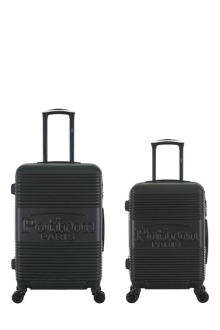Valise cabine et valise semaine Paris (S/M) - 57,5/67,5 cm - Noir