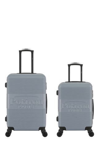 Valise cabine et valise semaine Paris (S/M) - 57,5/67,5 cm - Bleu