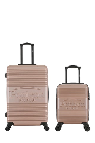 Valise cabine low-cost et valise grand volume Paris (XS/L) - 47/77,5 cm - Rose