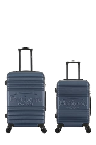 Valise cabine et valise semaine Paris (S/M) - 57,5/67,5 cm - Bleu marine