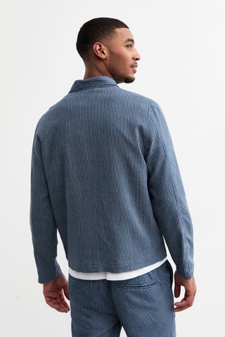 Veste en lin - Bleu foncé