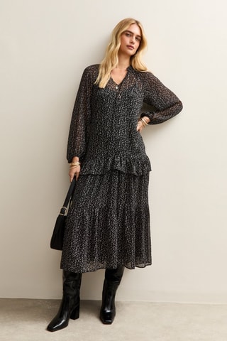 Robe volantée - Noir