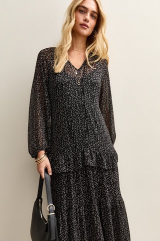 Robe volantée - Noir