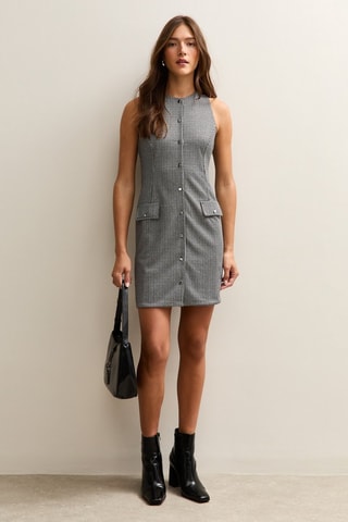 Robe chemise - Gris