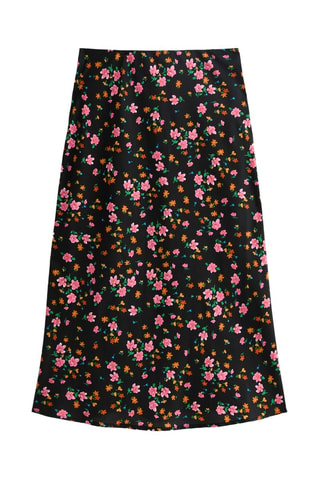 Jupe midi taille haute - Noir