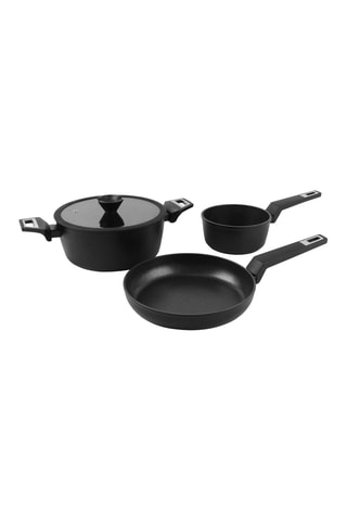 Steelpan, Stoofpan en Koekenpan 16 x 7,5 cm / 24 x 10,5 cm / 24 x 4,4 cm
