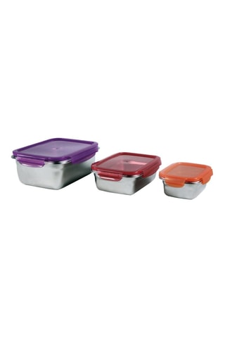 3 Roestvrijstalen en BPA-vrije Bewaarbakjes - 350/1300/2250 ml