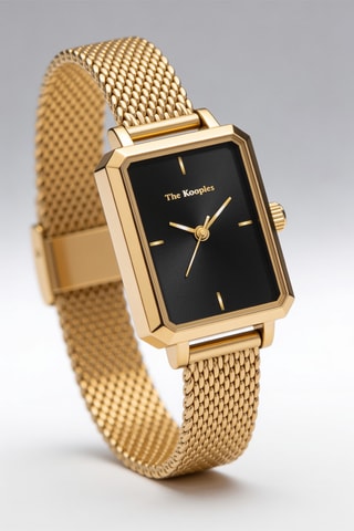 Montre à quartz en acier - Doré