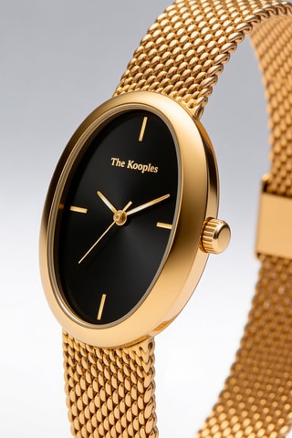 Montre à quartz en acier - Doré