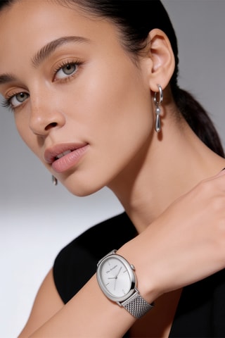 Montre à quartz en acier - Argenté