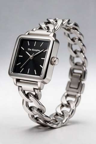 Montre à quartz en acier - Argenté