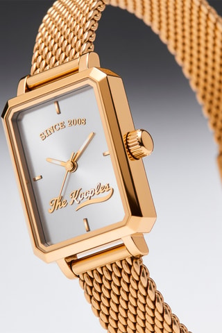 Montre à quartz en acier - Doré