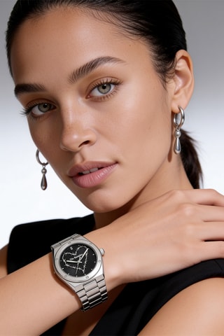Montre à quartz en acier - Argenté