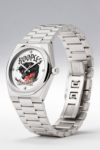 Montre à quartz en acier - Argenté