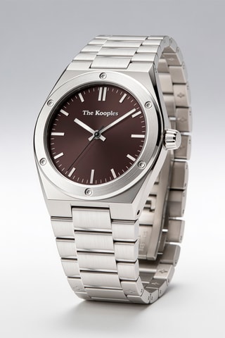 Montre à quartz en acier - Argenté