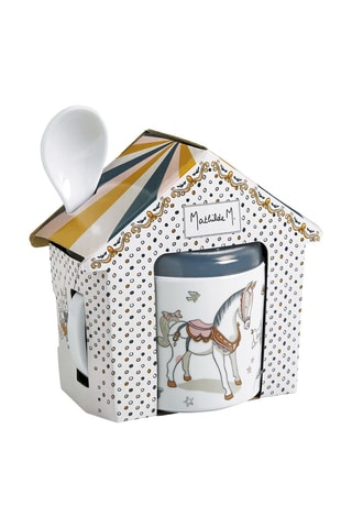 Vaso con pico y cuchara Petit Carrousel - 18 cl