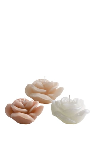6 velas decorativas perfumadas - Rosa y blanco