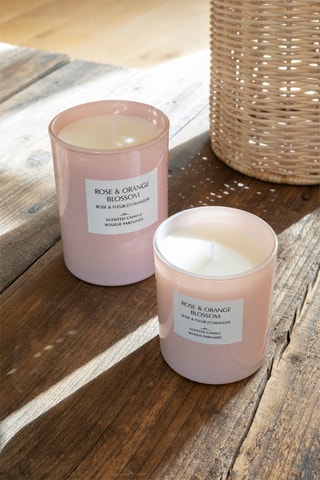 Vela perfumada - Rosa y flor de azahar