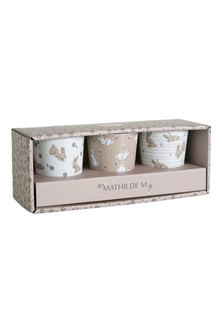3 vasos La Ronde des petits lapins