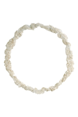 Corona con luz - Crudo - 50 cm