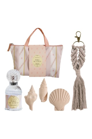 Estuche de ambientador y adornos Bain de Soleil Perle de Coco - 6 piezas