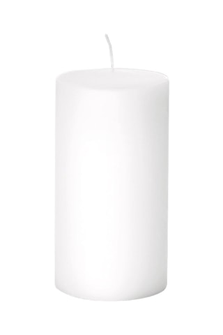 5 velas rectas sin aromas - Blanco