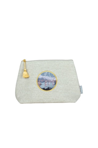 2 x Neceseres grandes Médaillon Iles Marquises - Beige y dorado
