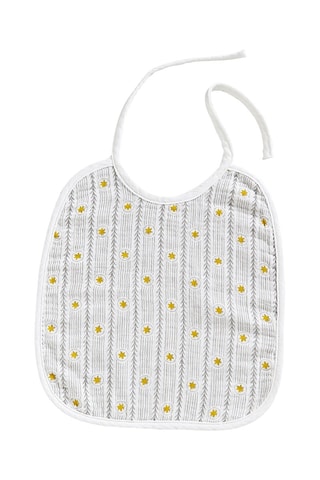 3 x Kit de 2 baberos Petit Roi - Gris y amarillo