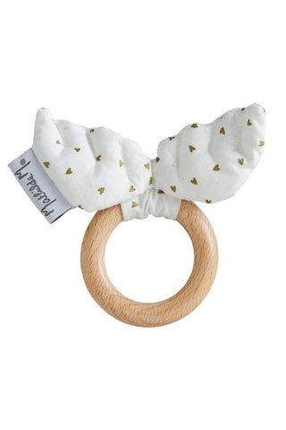 3 x Aros de dentición de madera Ángel Petit Carrousel - Natural y blanco