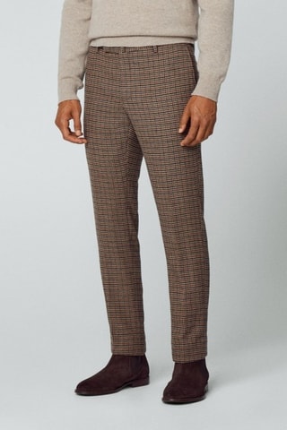 Pantalon de costume en laine - Marron