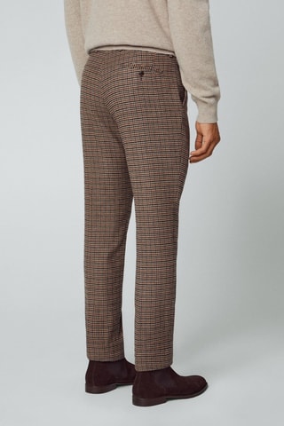 Pantalon de costume en laine - Marron