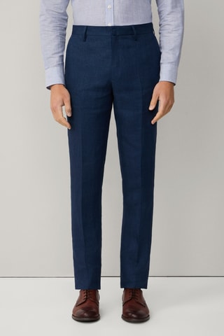 Pantalon de costume en lin - Bleu marine