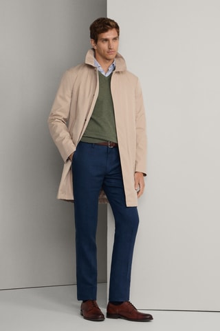 Pantalon de costume en lin - Bleu marine