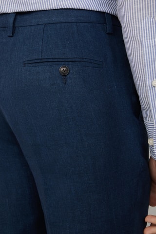 Pantalon de costume en lin - Bleu marine