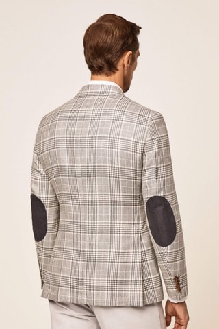 Veste de costume en laine et lin - Gris